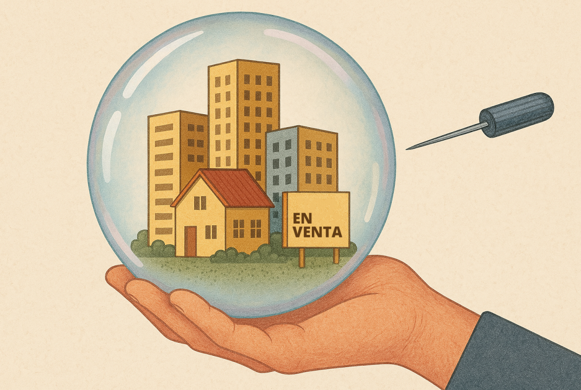 Burbuja inmobiliaria ilustración