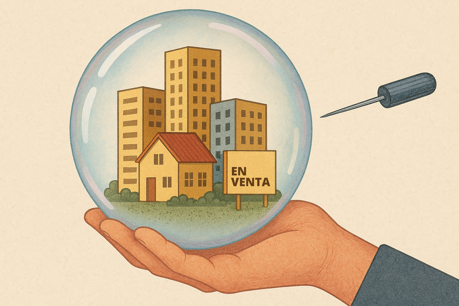 Burbuja inmobiliaria ilustración